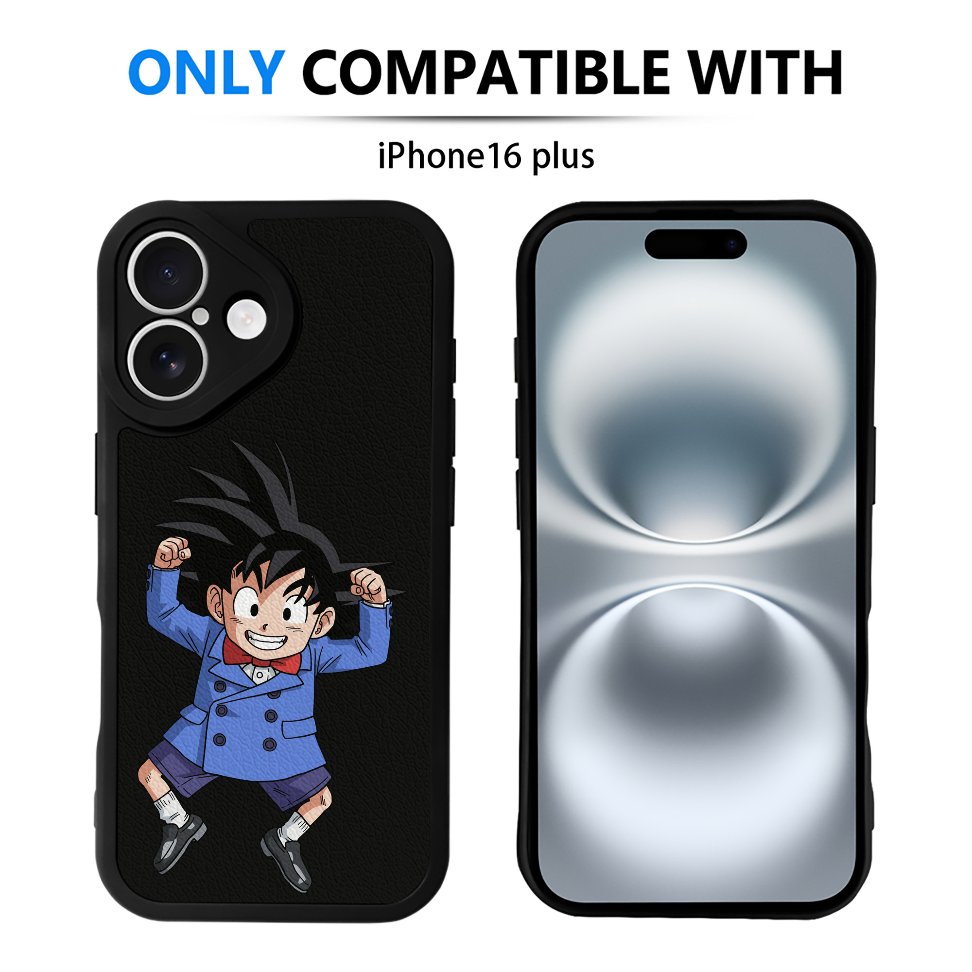 （画像用） ドラゴンボール 孫悟空（そん ごくう）Son Goku カカロット DRAGON BALL Kakarotto 【iPhone 16シリーズ対応】シリコンスマホケース（レザー調） 材質：シリコン